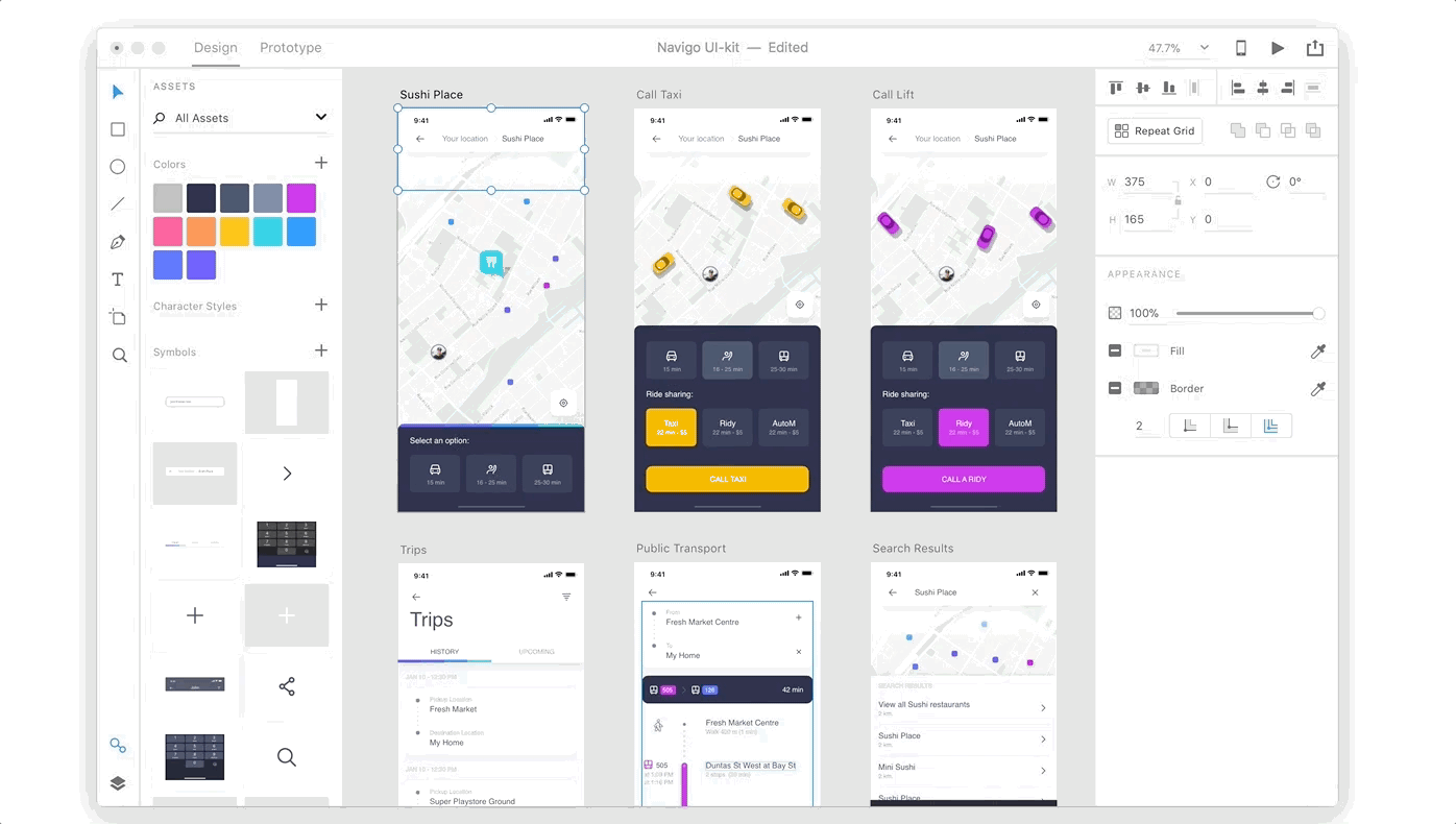 Managing Assets with Adobe XD. Curating and reusing colors, character… | by  Jonathan Pimento | Medium