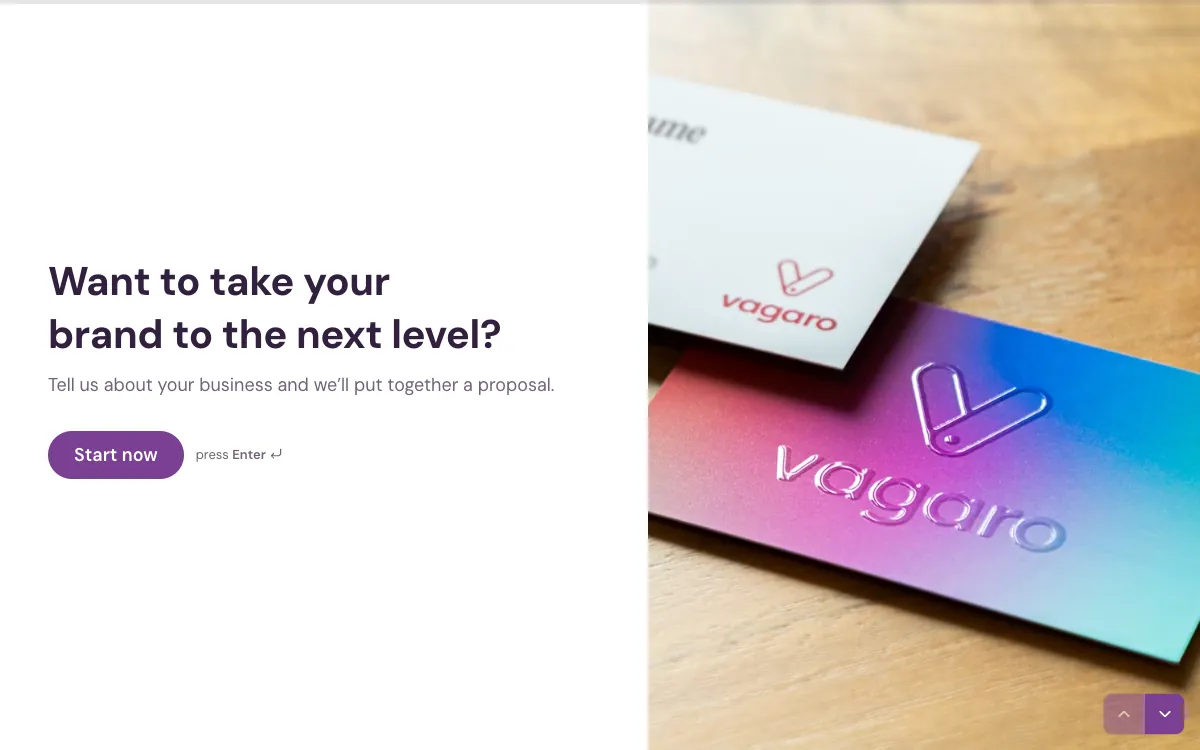 Branding questionnaire: a screen from the Forms branding questionnaire template