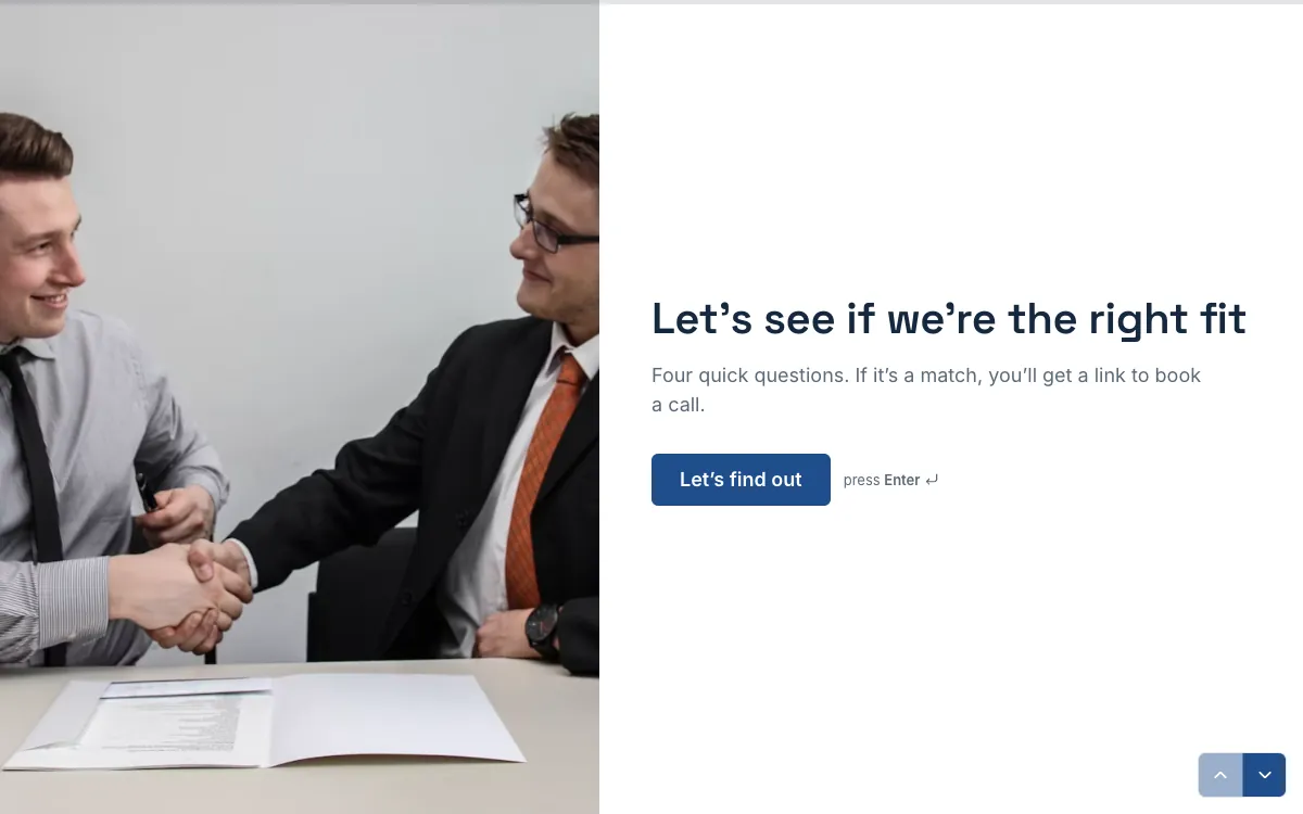 Lead qualification: a screen from the Forms lead qualification template