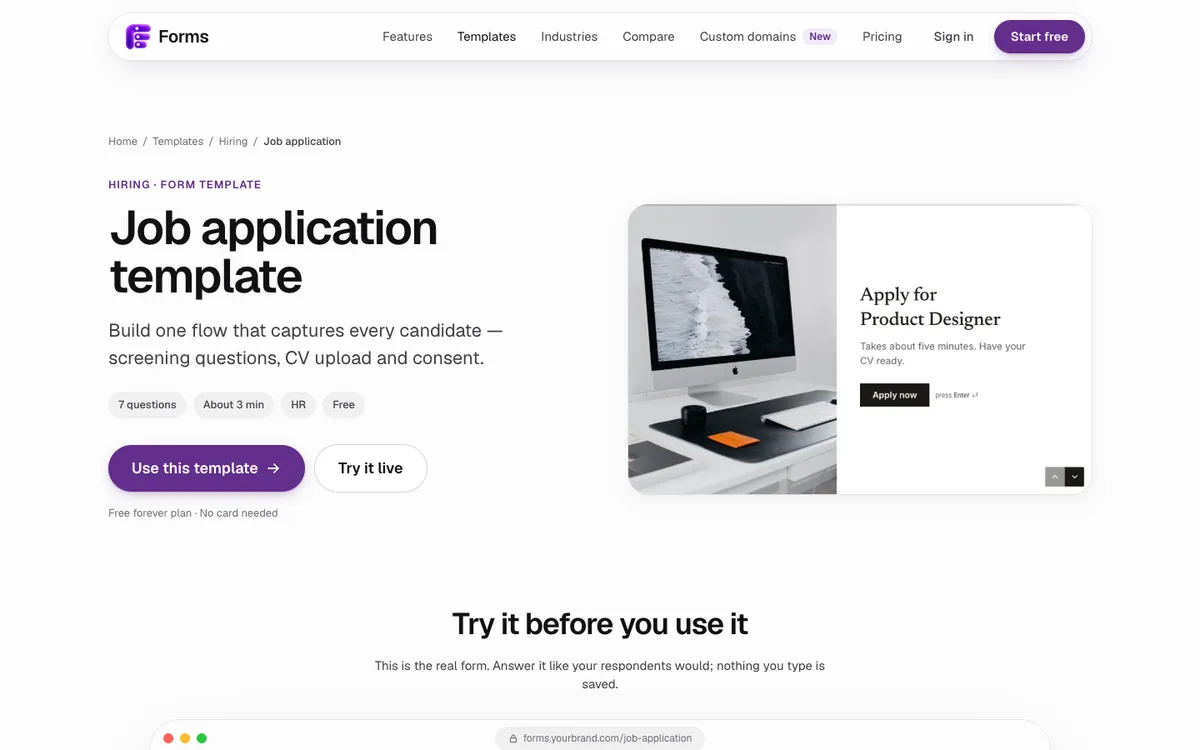 Free Job Application Form Template (What to Ask and What Not To)