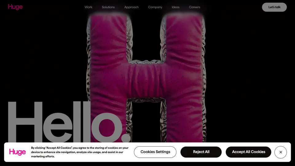 Huge website homepage