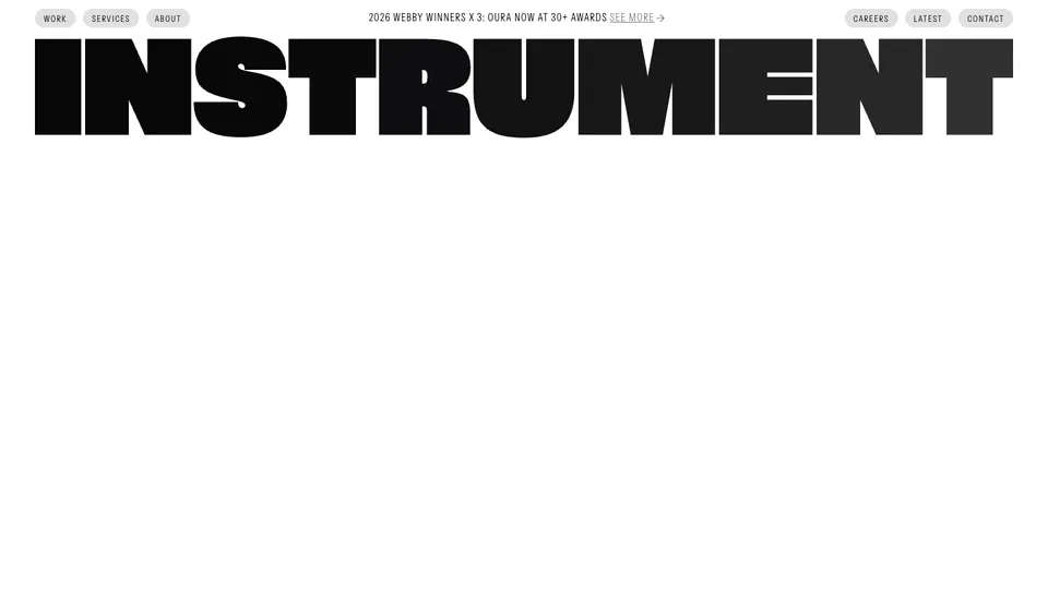 Instrument website homepage