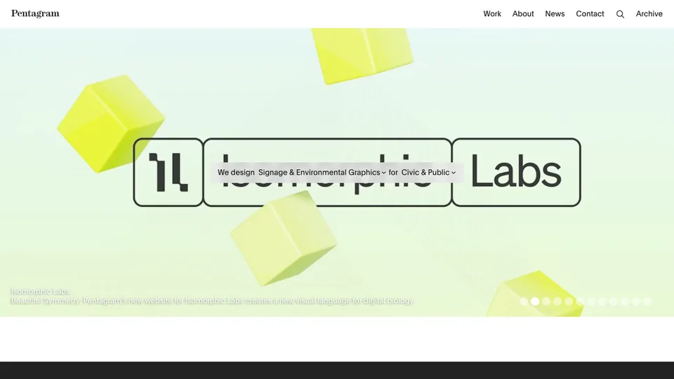 Pentagram website homepage