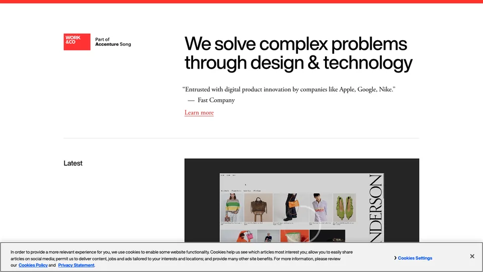 Work & Co website homepage